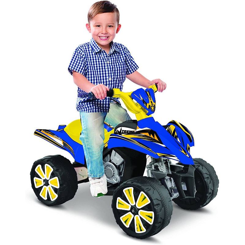 Kid Motorz 6V Xtreme Quad Powered Ride-On - Blue/Yellow
