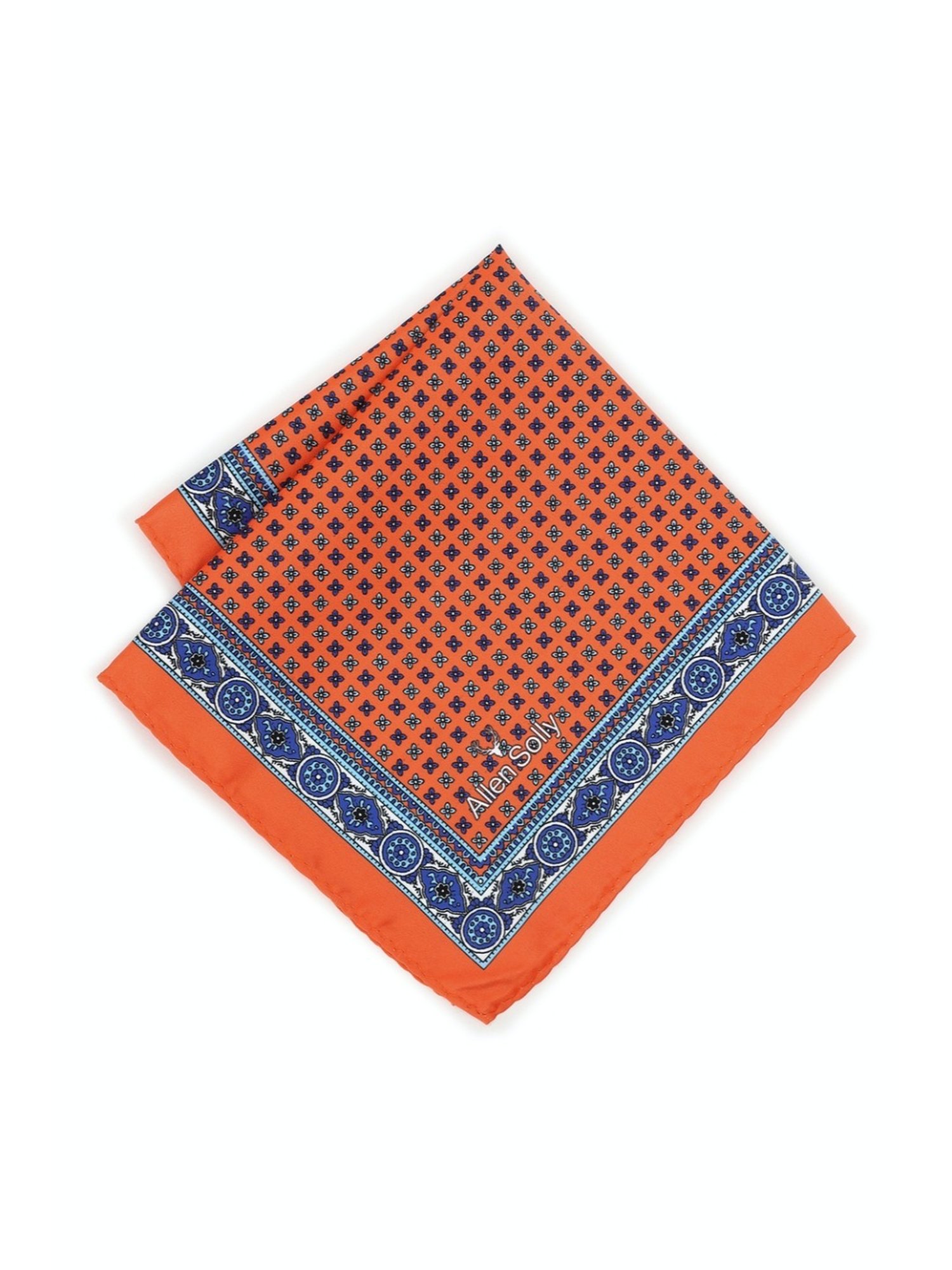 Van Heusen Green Printed Pocket Square
