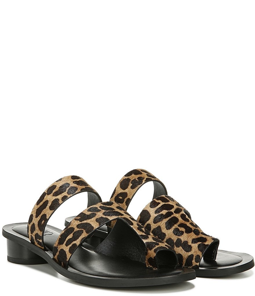 Sarto by Franco Sarto Trixie Leopard Print Calf Hair Toe Ring Dress Sandals