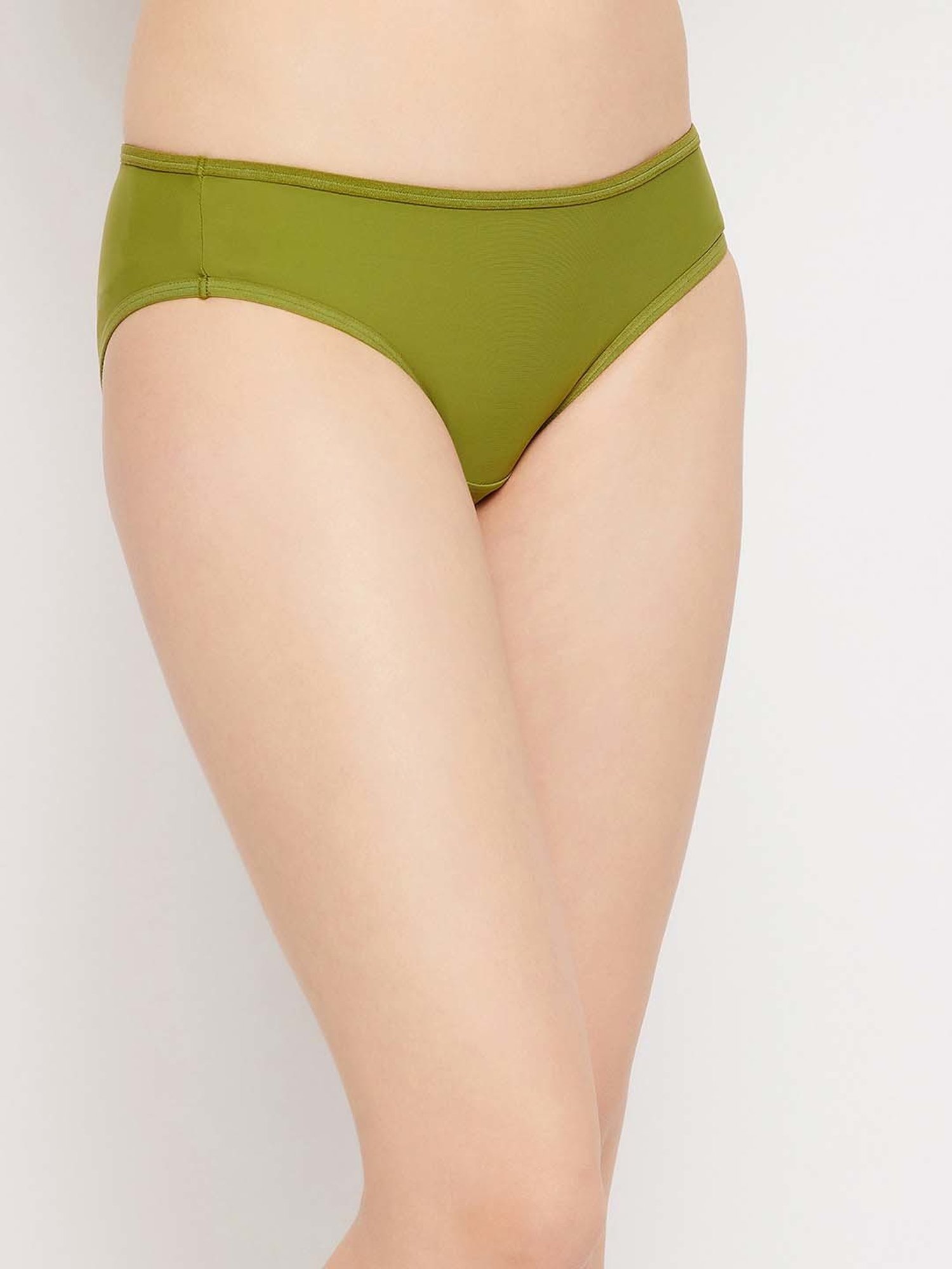Clovia Green Plain Bikini Panty