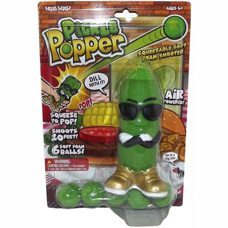 Hog Wild Pickle Popper Toy, Shoots Foam Balls!