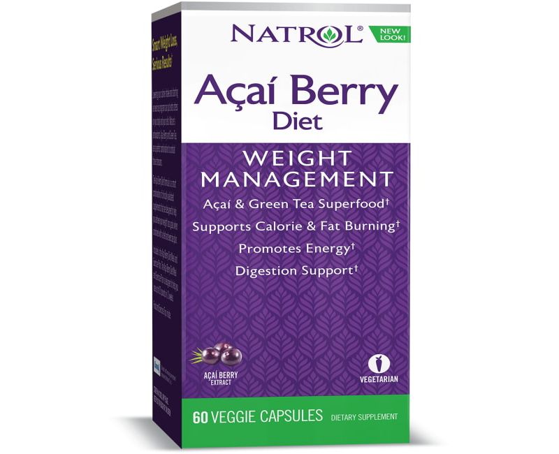 Natrol Weight Loss Supplements Acai Berry Diet Capsule 60ct.
