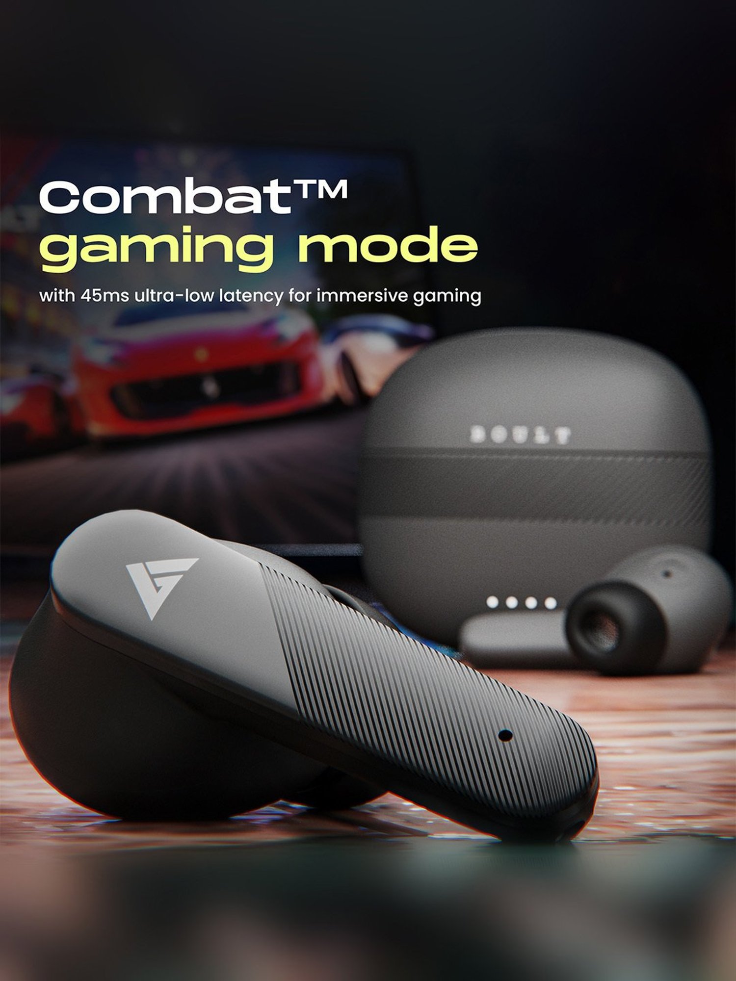 Boult Audio Airbass Z35 TWS Bluetooth 5.3 Earbuds with 32H Playtime (Graphite Black)