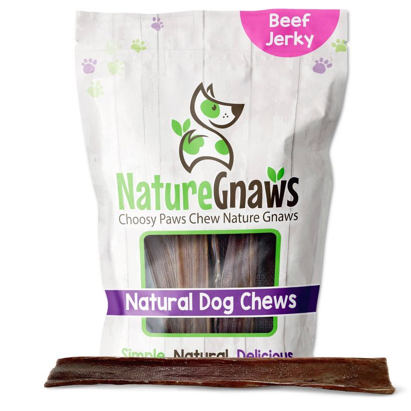 Nature Gnaws Jerky Chews 9-10" Beef Dog Treats- 20ct