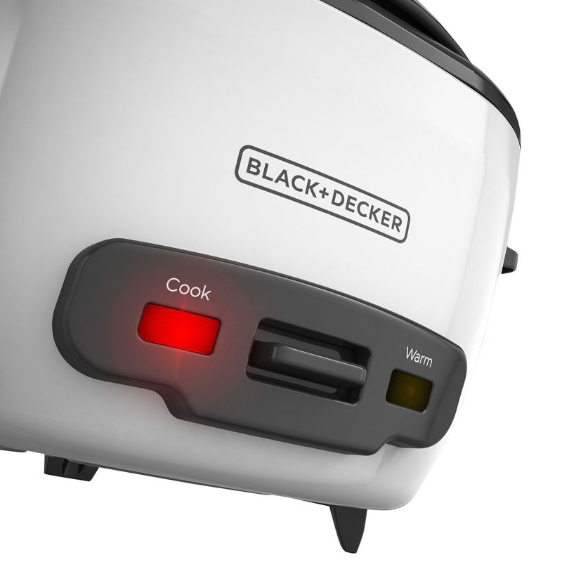BLACK+DECKER 6-Cup Cooked/3-Cup Uncooked Rice Cooker - White RC506