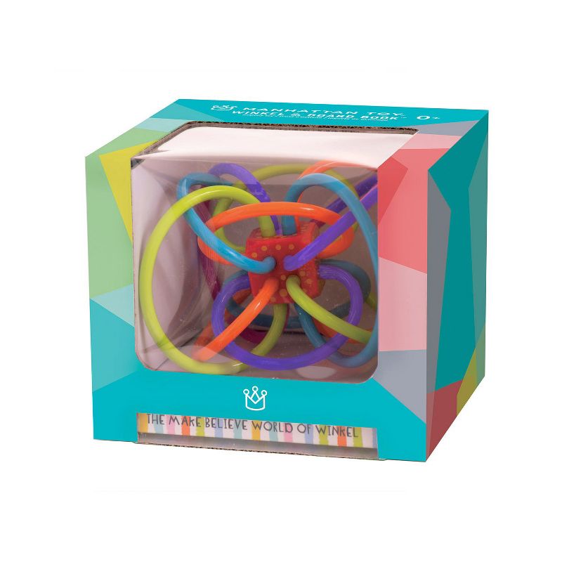 Manhattan Toy Winkel Rattle and Teether + The Make Believe World of Winkel Board Book