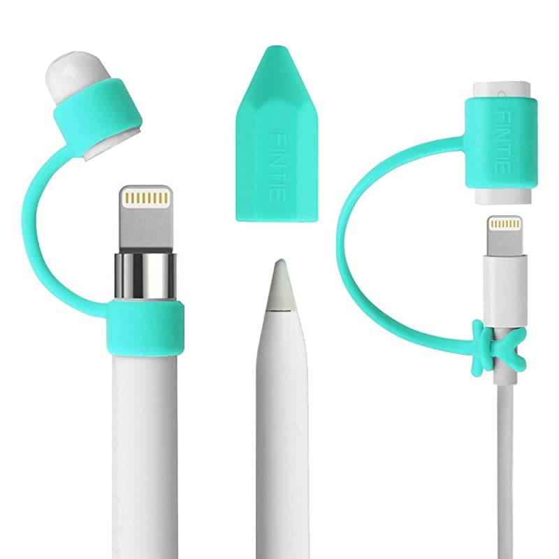3 Pieces Bundle for Apple Pencil Cap Holder Nib Cover Adapter Tether for Apple Pencil 1st Generation iPad 102 iPad 97 iPad Air 3rd GeniPad Pro 105 iPad Mini 5 Pencil Mint Green