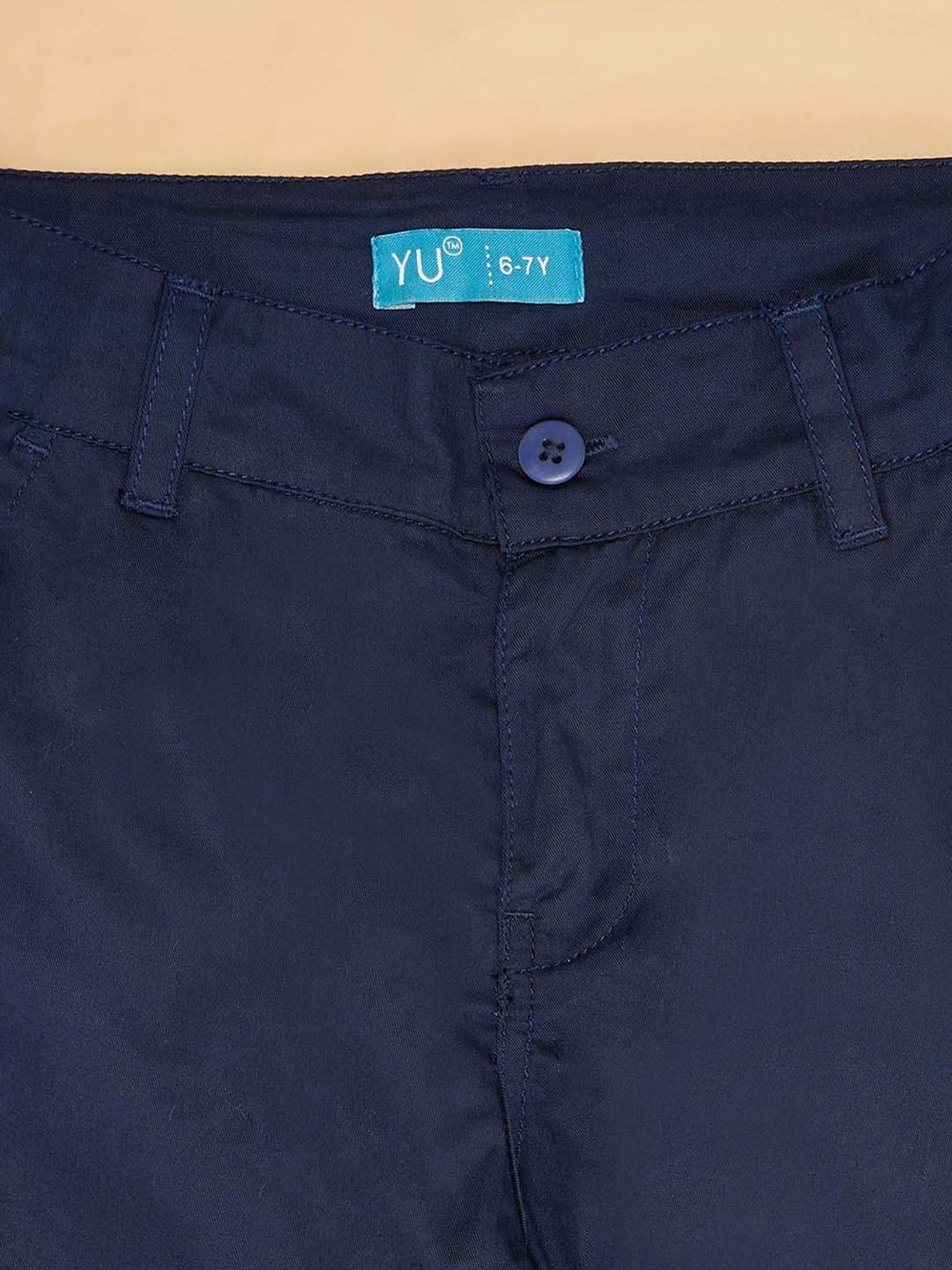YU by Pantaloons Kids Navy Cotton Regular Fit Shorts