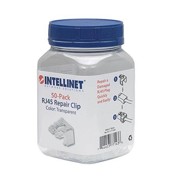 Intellinet RJ45 Repair Clip - 50 / Pack - Transparent