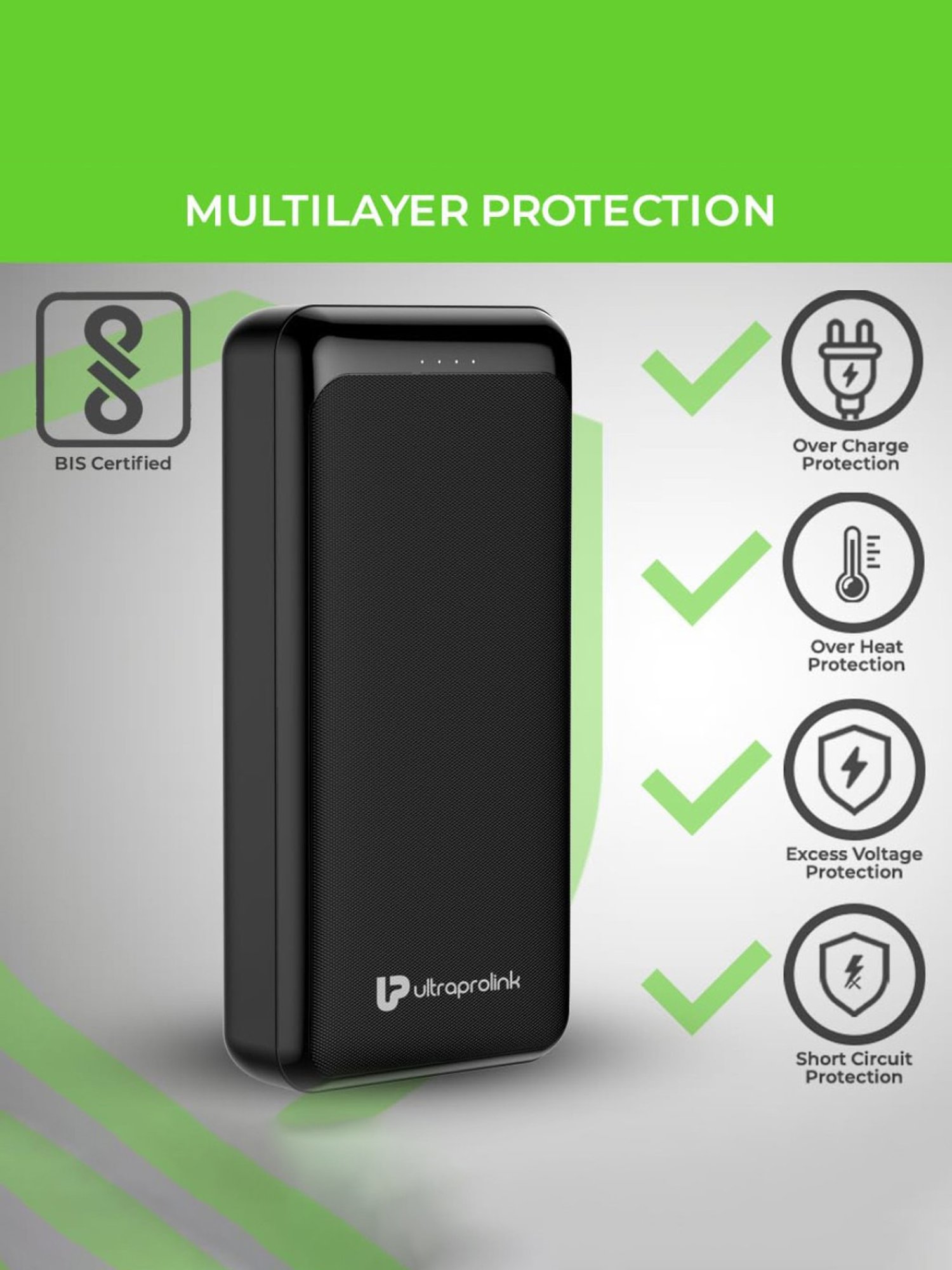 ULTRAPROLINK UM1115 Juice-Up Pronto QC-PD-PPS 10000 mAh Power Bank for Smartphones & Tablets (Black)