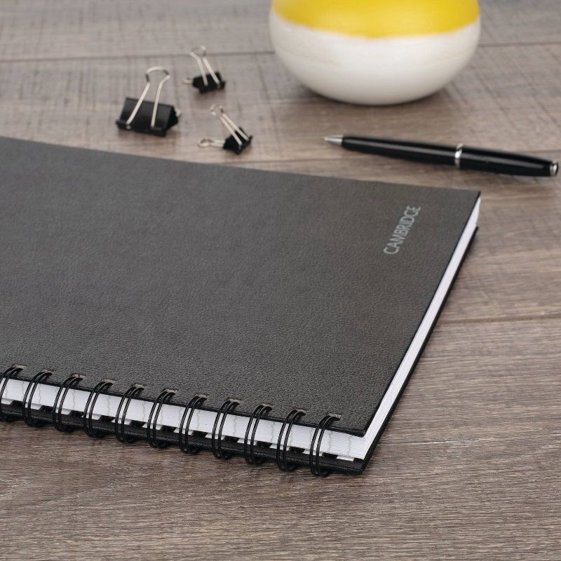1 Subject College Ruled Spiral Notebook Solid Black - Cambridge