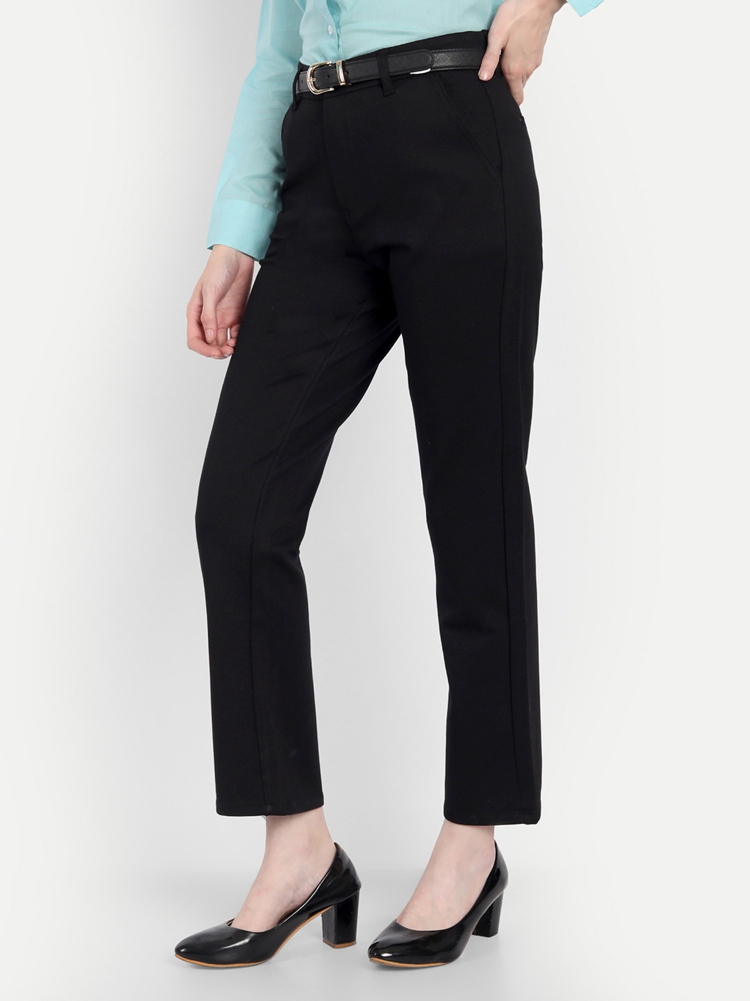 Broadstar Black High Rise Trousers