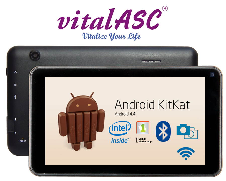 vital mini 7i intel inside 7 inch Atom 1.2GHz 1G DDR3 8GB eMMC Dual Cameras  bluetooth 4 Android 4.4 Tablet PC