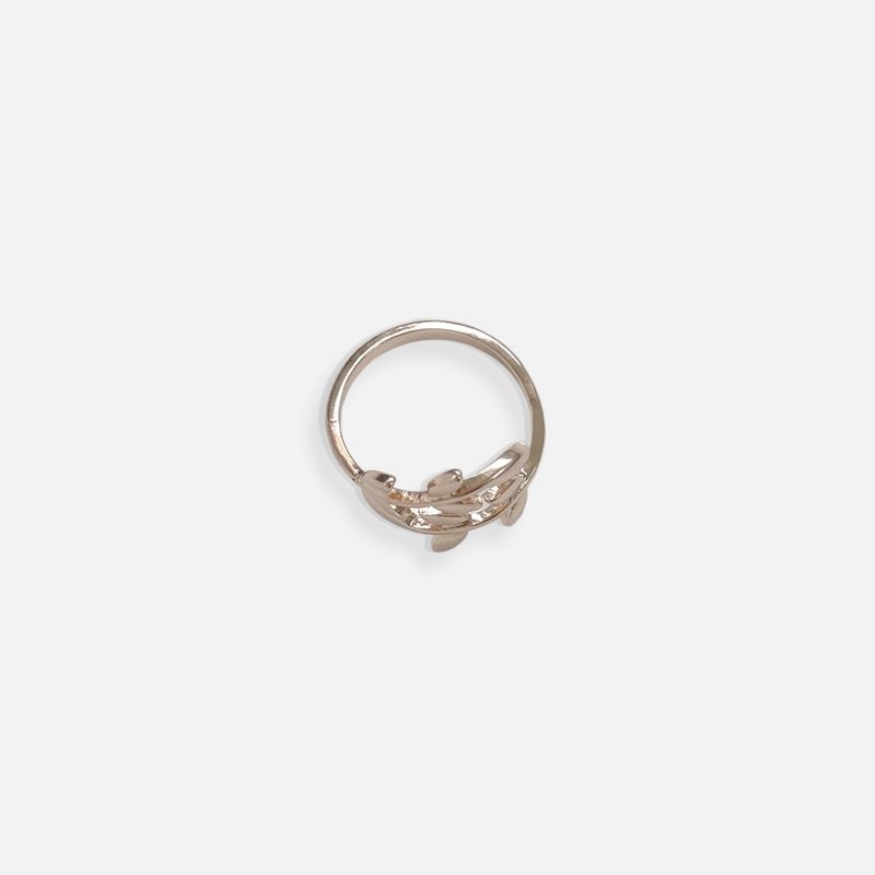 Sanctuary Project Dainty Olive Branch Adjustable Ring Rose Gold
