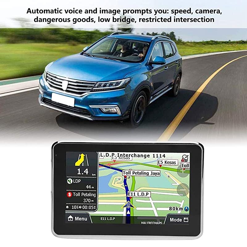 Universal 5 Inch Touch Screen GPS Navigation System for Car Truck 256MB 8GB MP3 FM Europe MapLifetime MapsLive TrafficLive ParkingDriver AlertsAutomatic Voice