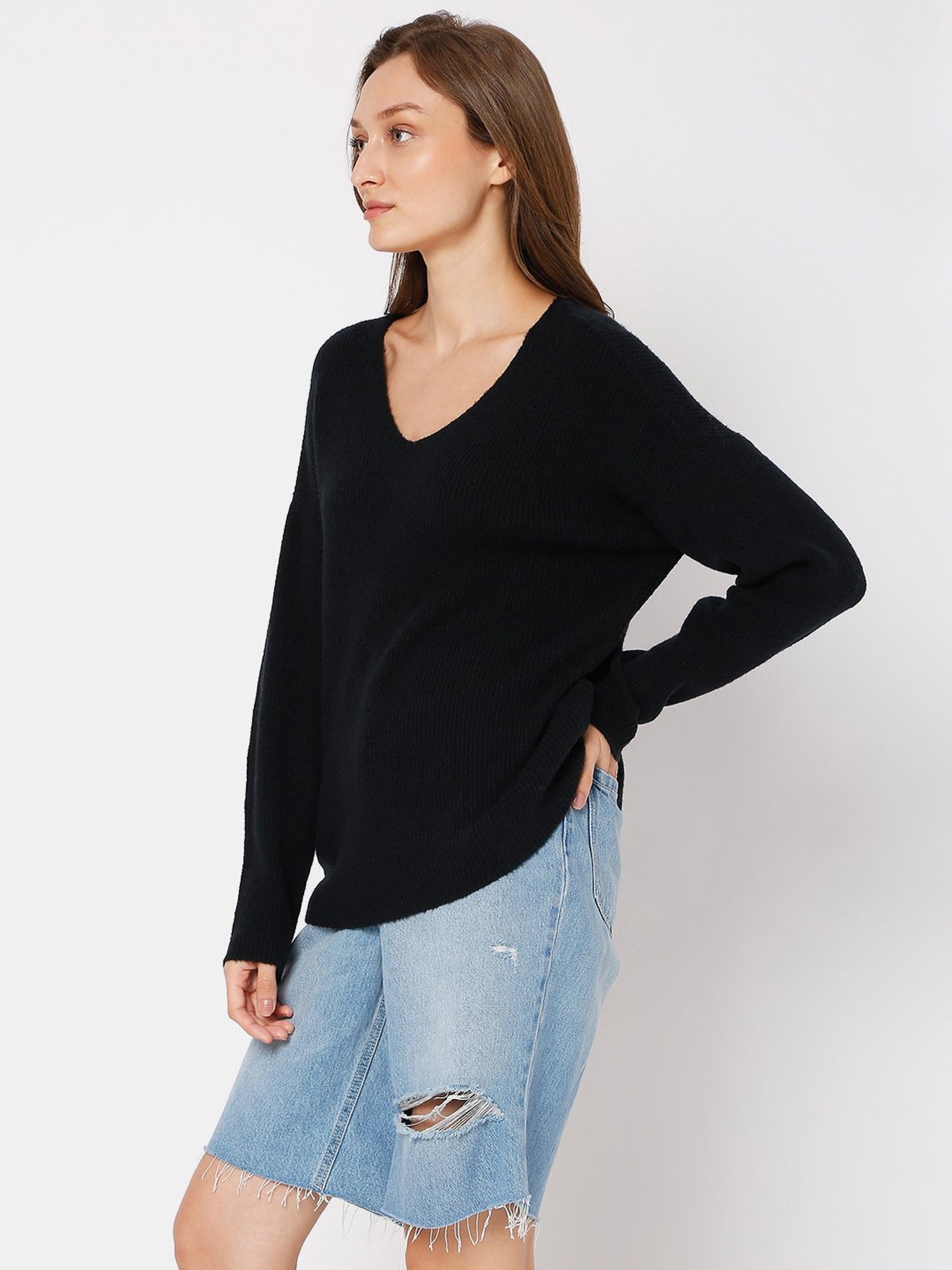 Vero Moda Black Striped Sweater