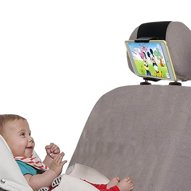 Car Headrest Mount Holder for Tablets and Phones with 5-10.5Inch Screens -Compatible with iPhone iPad Air Mini, Samsung Galaxy, Nintendo Switch