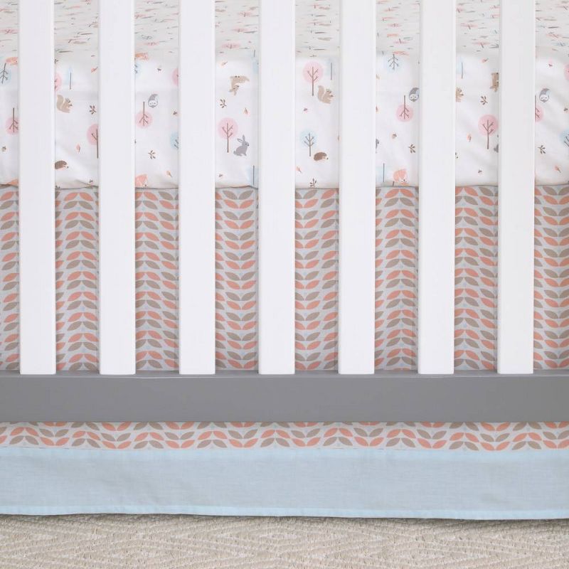 Carter's Woodland Meadow Nursery Crib Bedding Set - Peach/Coral/Aqua 3pc