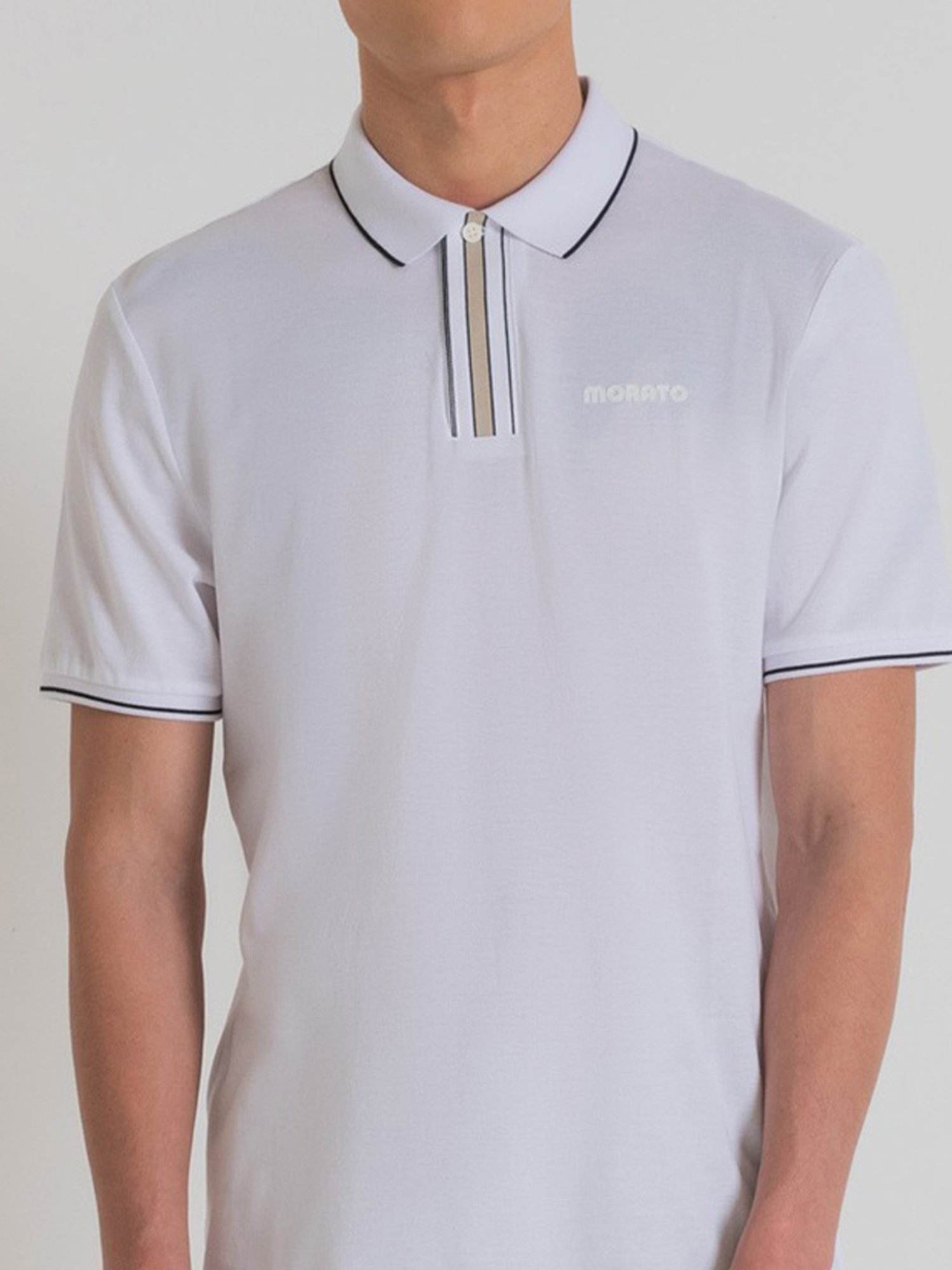 Antony Morato White Regular Fit Polo T-Shirt