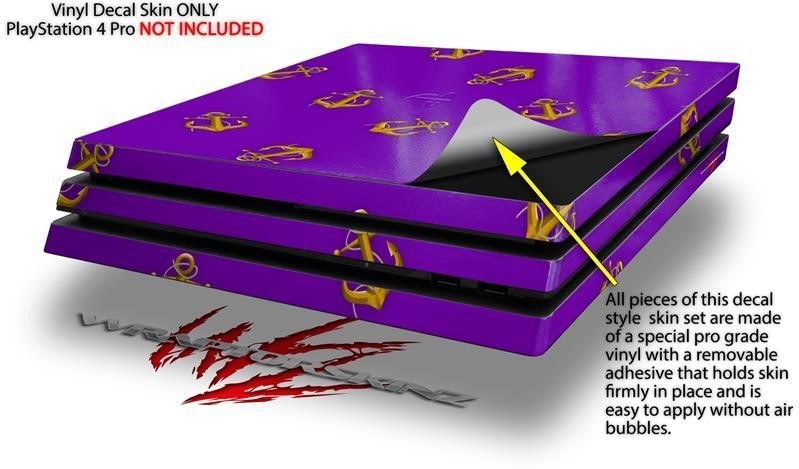 Anchors Away Purple PS4 Pro Skin fits Sony Playstation 4 Console