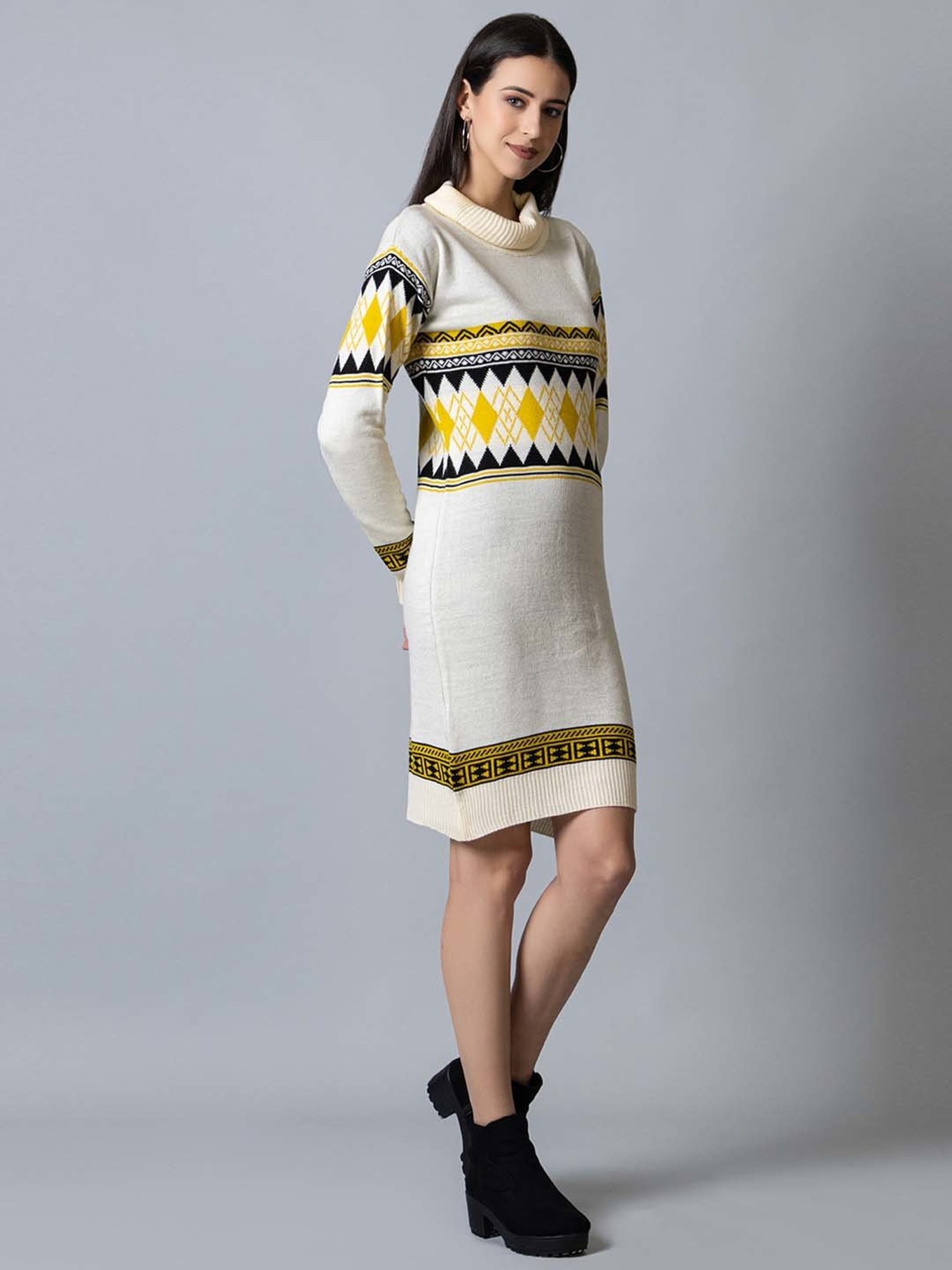 Club York White Embroidered Shift Dress