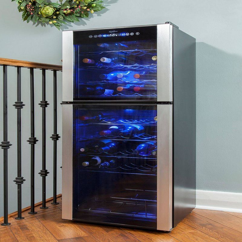 Koolatron 45-Bottle Dual-Zone Wine Cooler - Black