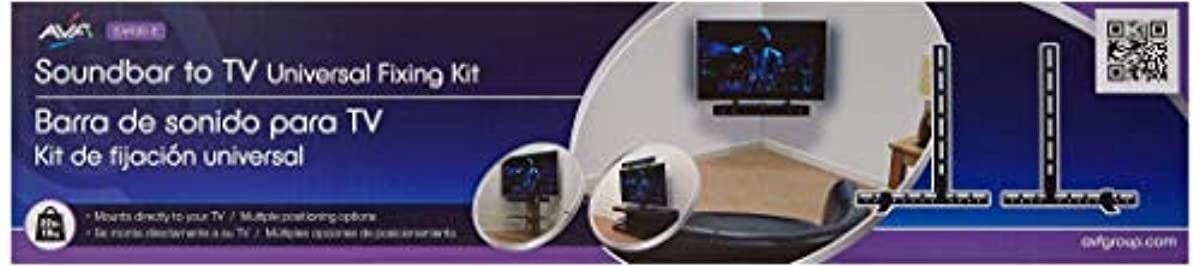 AVF EAK90-E Universal Soundbar Mount for Mounting Soundbar Above or Below TV, Black