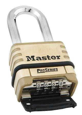 MASTER LOCK 1175D Combination Padlock,Bottom,Black/Silver