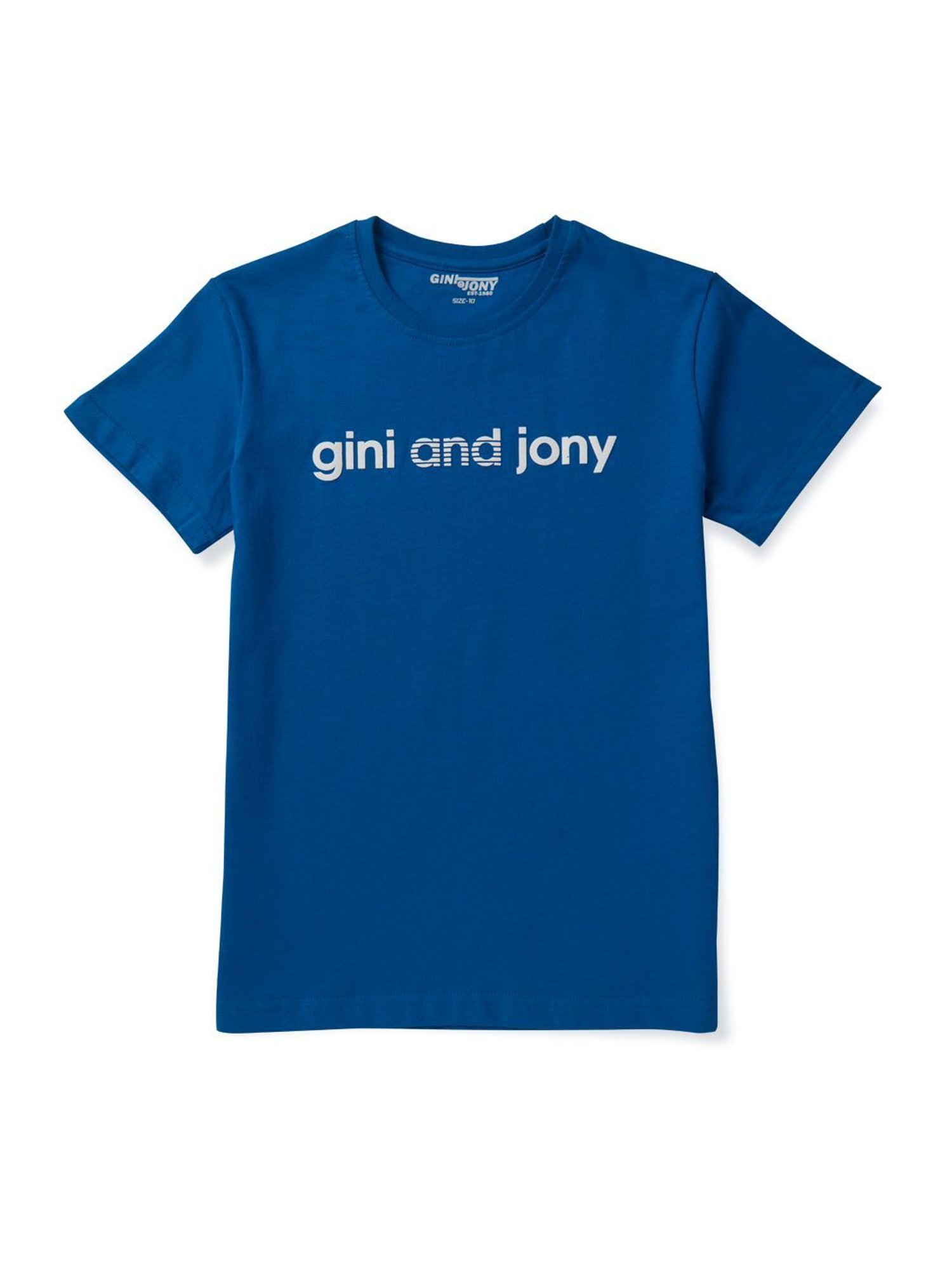 Gini & Jony Kids Royal Blue Printed T-Shirt