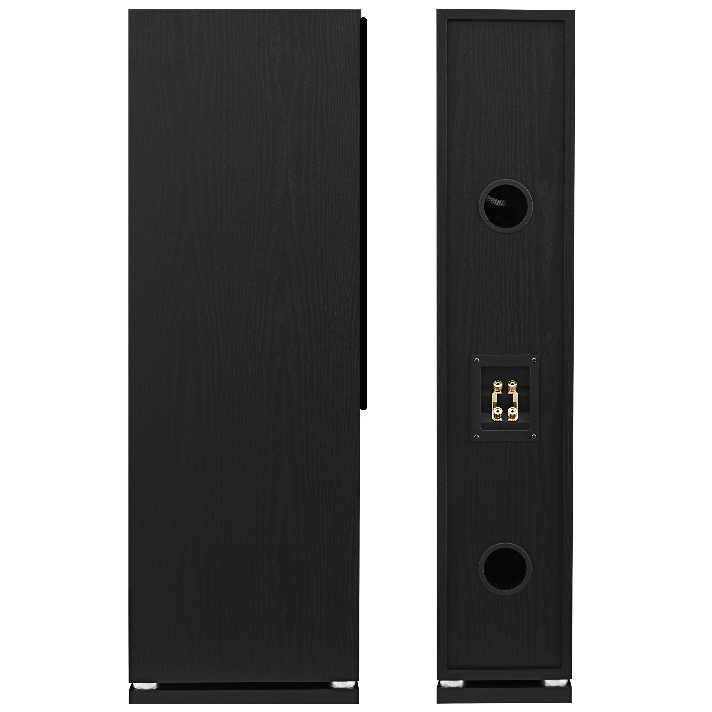 Fluance Elite High Definition Surround Sound Home Theater 5.1 Speaker System including 3-Way Floorstanding Towers, Center Channel, Rear Surround Speakers and a DB10 Subwoofer - Black Ash (SX51BR)