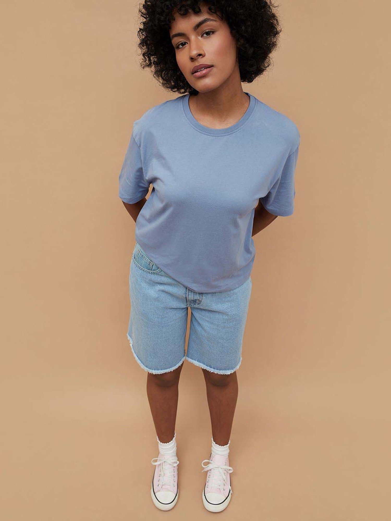 Fame Forever by Lifestyle Blue Cotton Plain T-Shirt