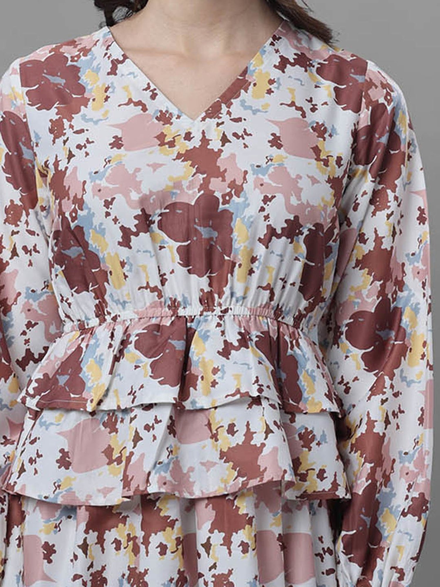 MASAKALI.CO Multicolor Floral Print A Line Dress