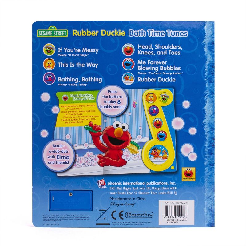 Sesame Street - Rubber Duckie Bath Time Tunes - Little Music Note Sound Book (Board Book)