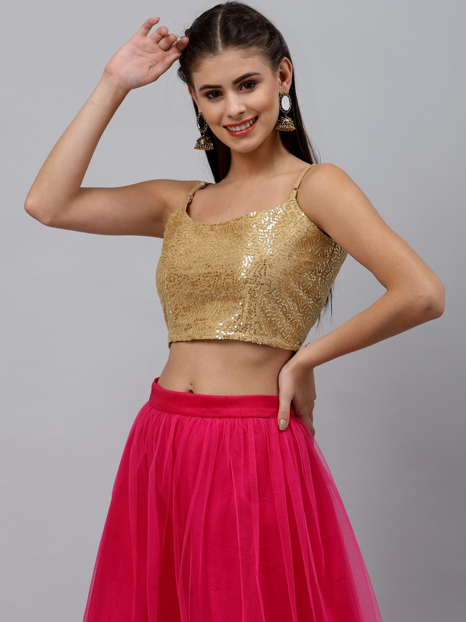 studiorasa Golden Embellished Choli