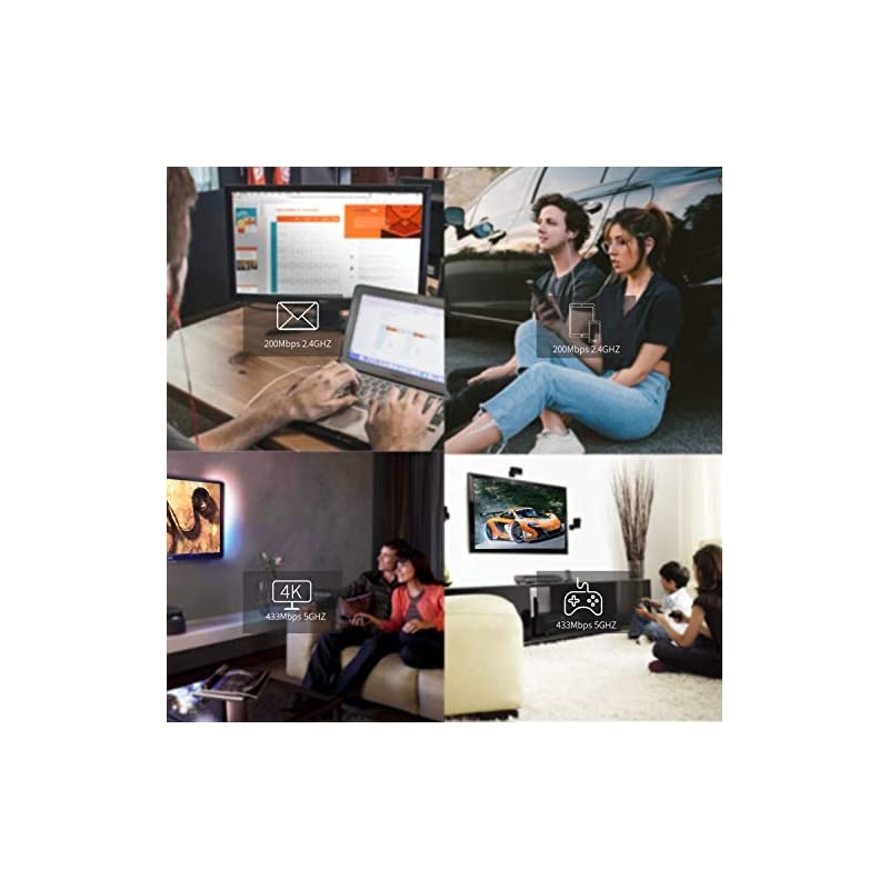 AV1000 Powerline WiFi Extender Dual Band AC Wireless Gigabit Port Plug and Play PH10