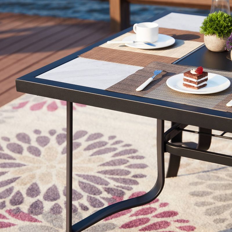 Circi 5pc Outdoor Dining Set - Black and Charcoal - CosmoLiving by Cosmoplitan