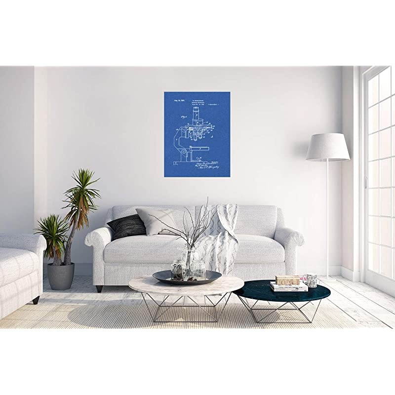Microscope Patent Print Blueprint 24 x 30 M12433