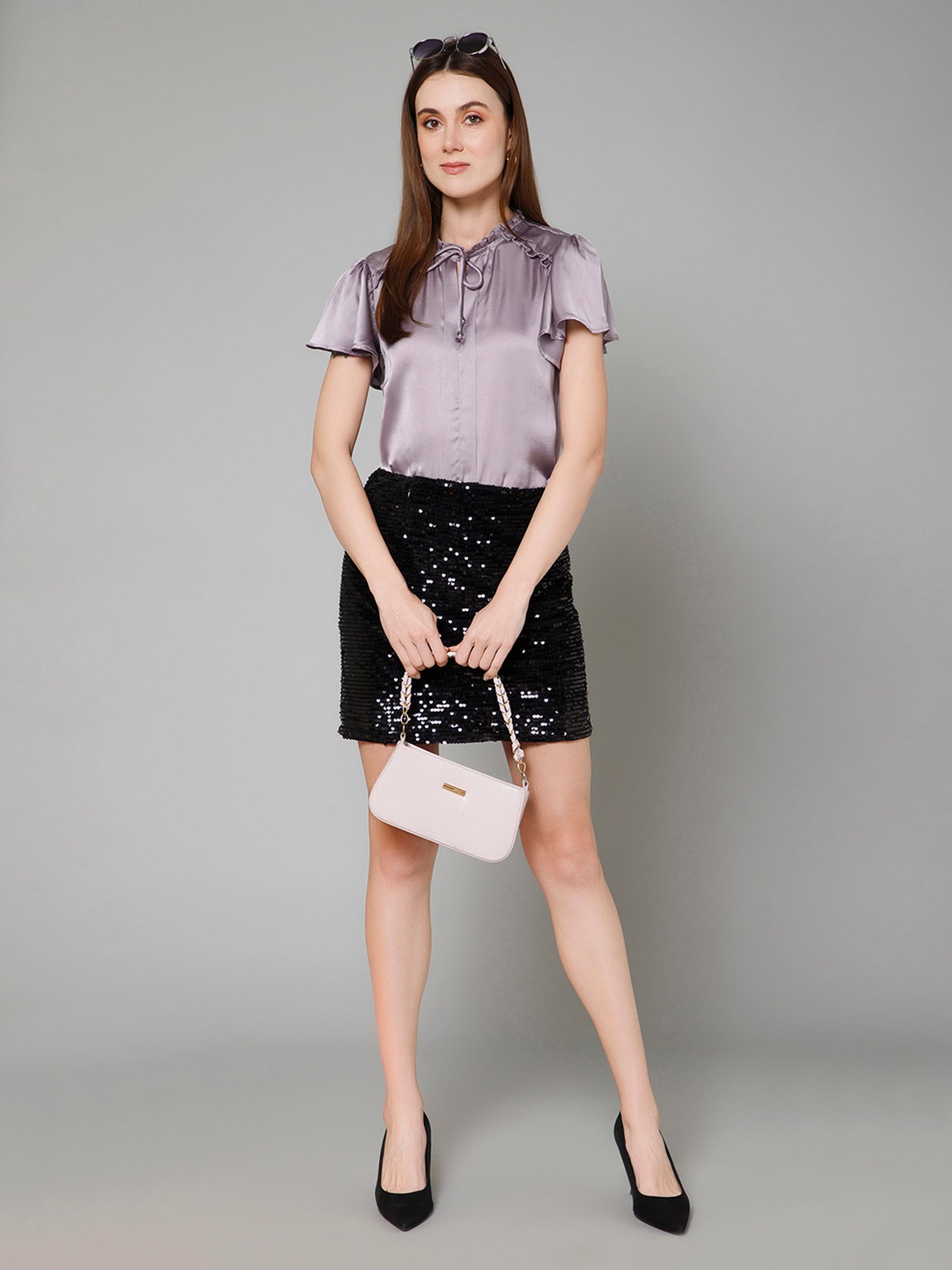 PURYS Lavender Regular Fit Top