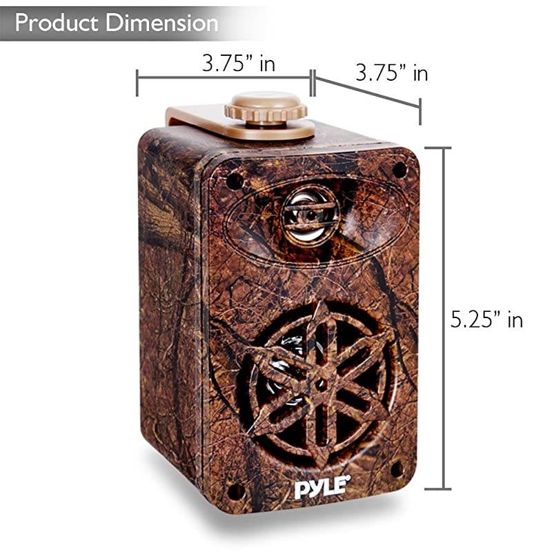 Dual Waterproof Outdoor Speaker System 35 Inch Pair 3Way Weatherproof WallCeiling Mounted Camo Style Mini Dual Speakers wHeavy Duty Grill Universal Mount Patio Indoor Use  PLMR24DK