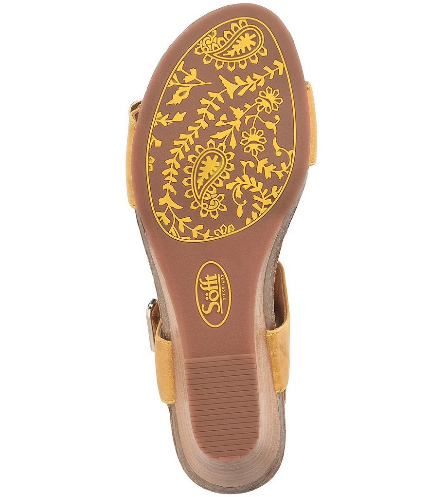 Sofft Verdi Leather Wedge Sandals