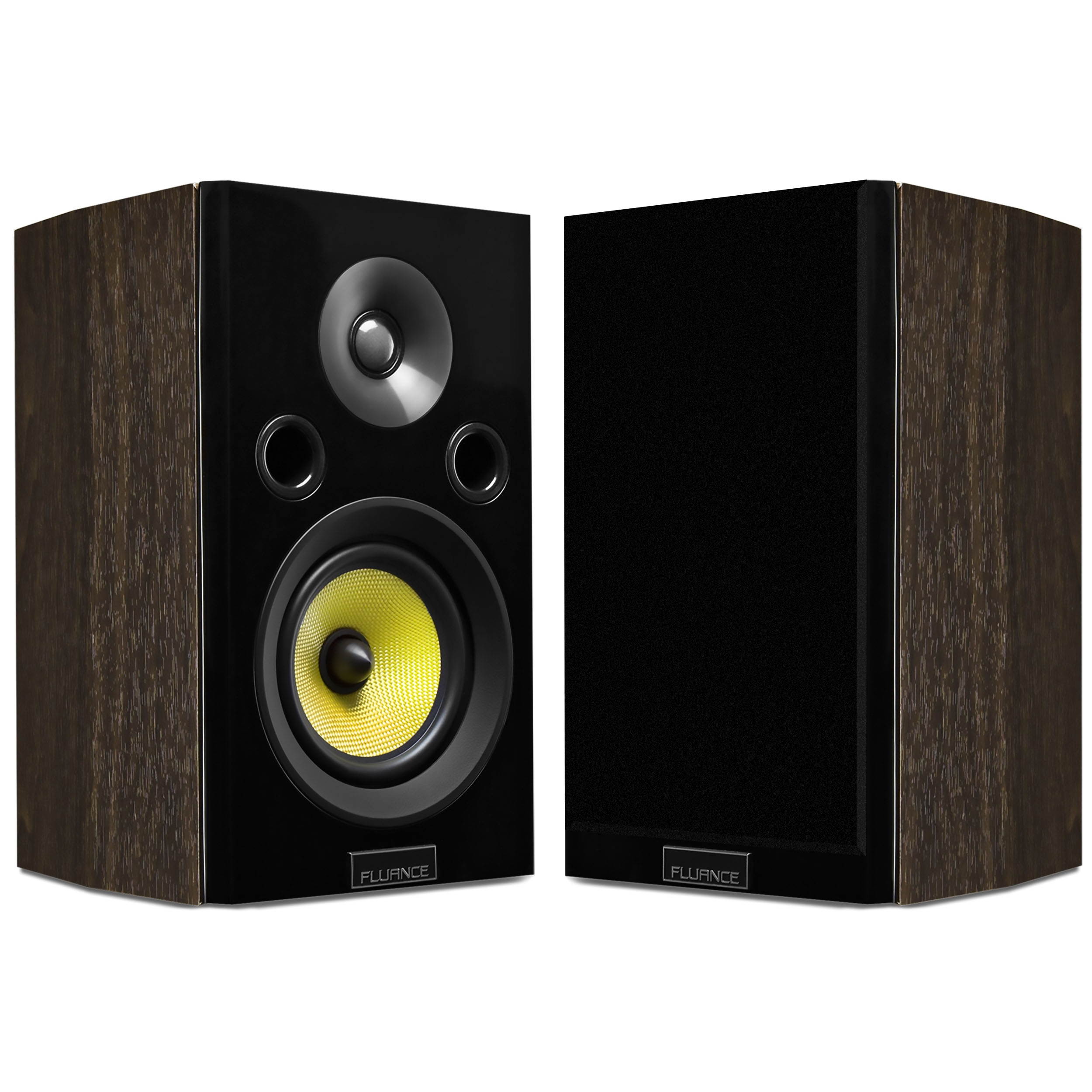 Fluance Signature HiFi Compact Surround Sound Home Theater 5.1 Channel Speaker System including 2-Way Bookshelf, Center Channel, Rear Surround Speakers and DB12 Subwoofer - Natural Walnut (HF51WC)