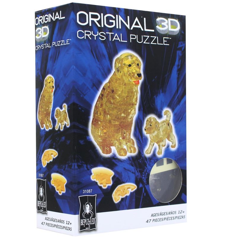 University Games Dog and Puppy 47 Piece 3D Crystal Jigsaw Puzzle