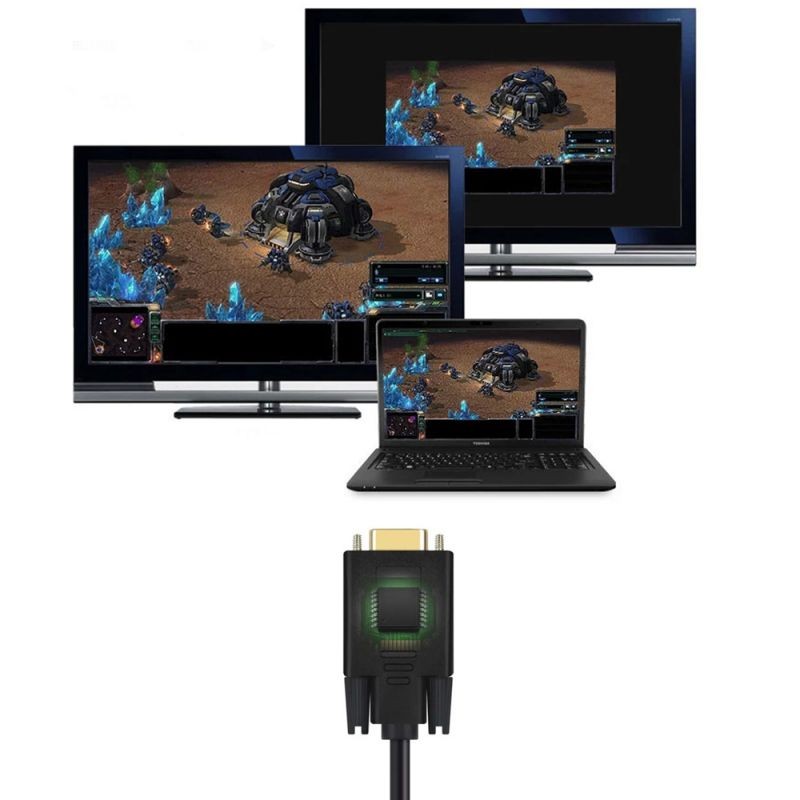 DisplayPort to VGA Adapter,  DP DisplayPort to VGA 6 Feet Cable Male to Male Compatible for Lenovo, Dell, HP, ASUS