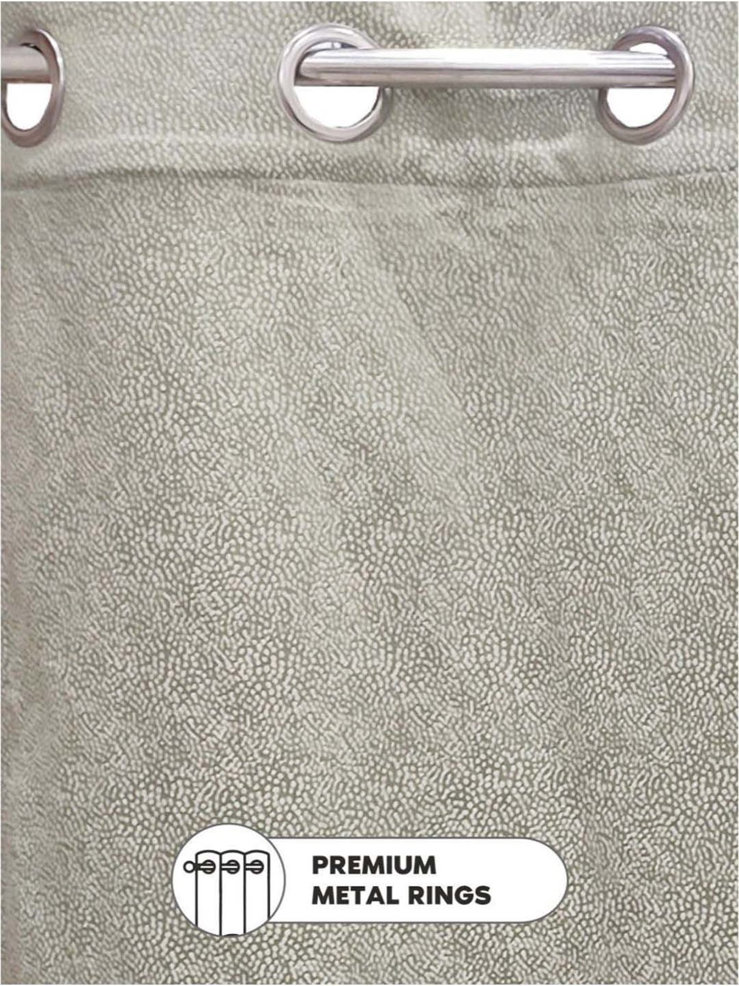 Bianca Tremezzo Grey Faux Silk 7 Ft. Door Curtain - Set of 2