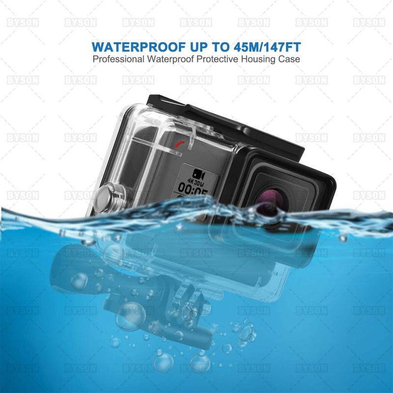 Ackmioxy Accessories Compatible with GoPro Hero 7 Black / Hero 6 Black / Hero 5 Black Starter Kit Travel Case + Housing Case + Screen Protector + Lens Cover + Silicone Cover for Go Pro Hero7 Hero6 Her