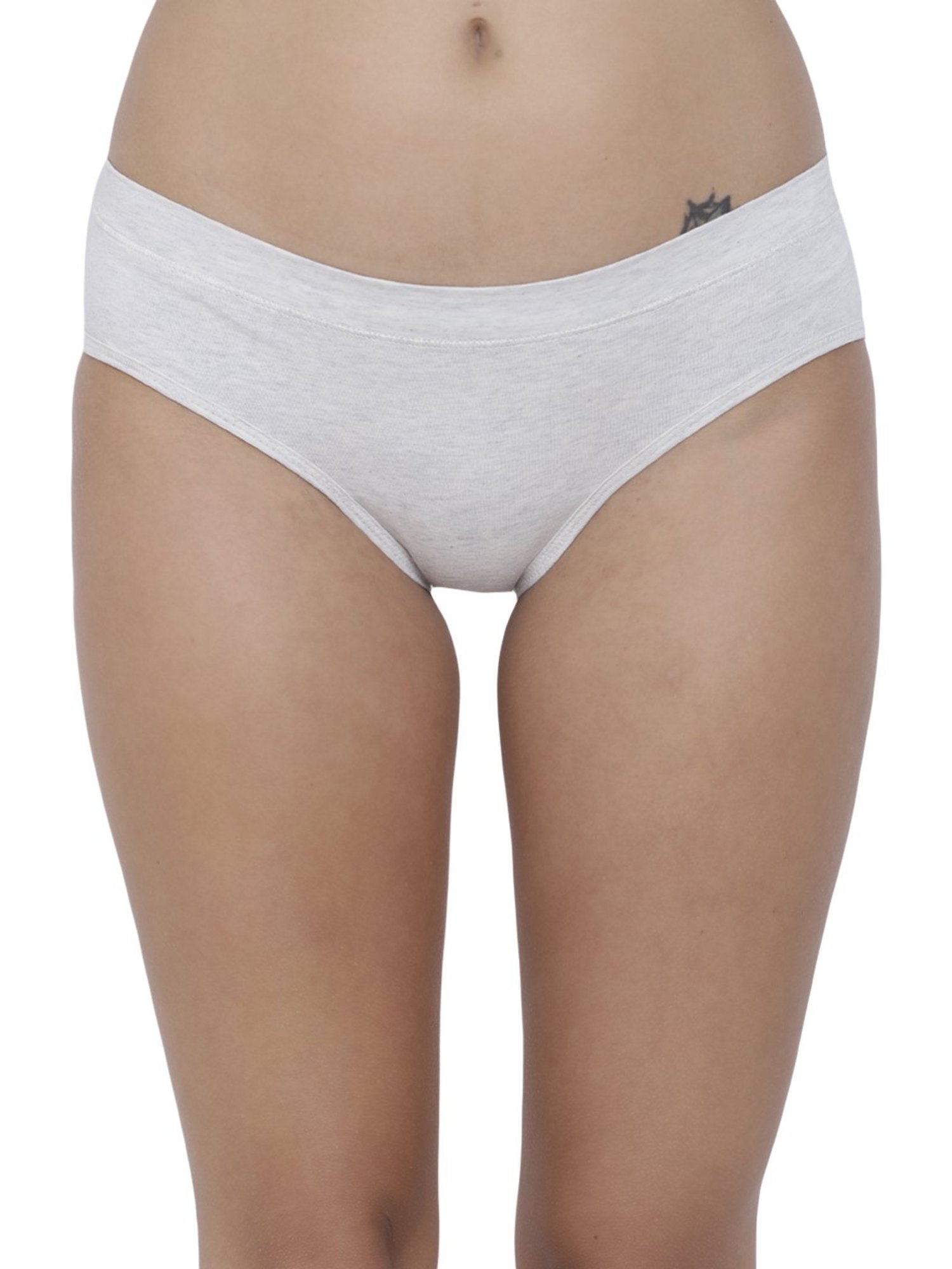 BASIICS by La Intimo Off White Melange Hipster Panty