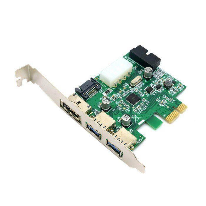 USB 3.0 & Power Over Esata & 19pin USB Header Combo Pci-e PCI Express Card