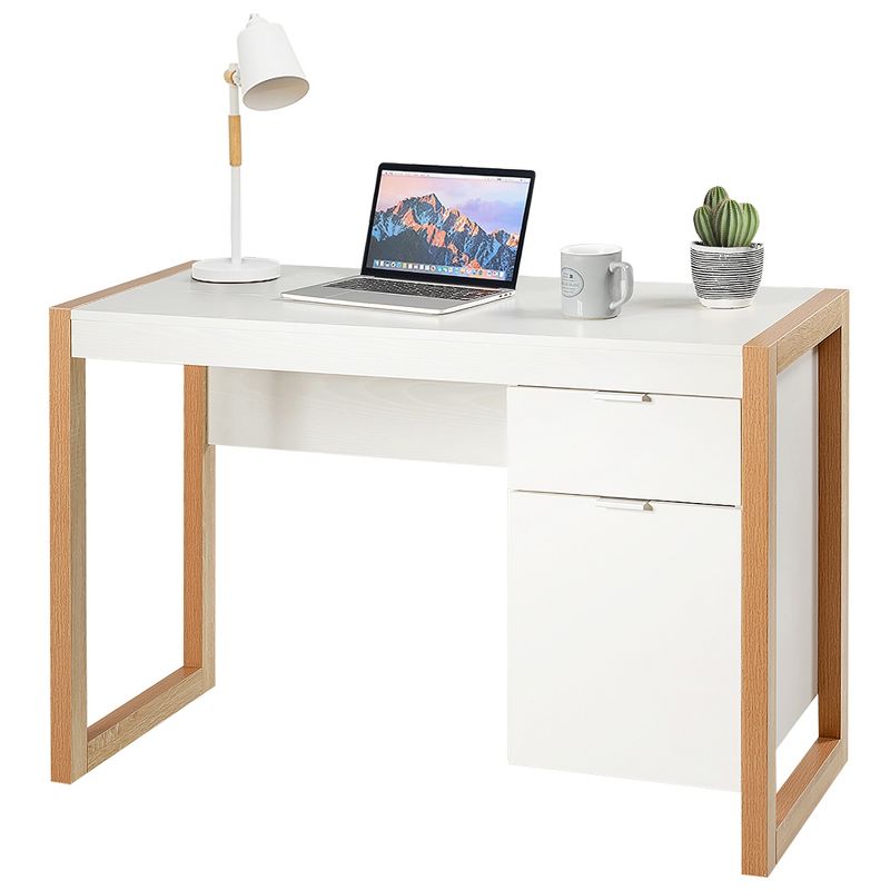 Oren Lacquer Desk White Safavieh - Safavieh