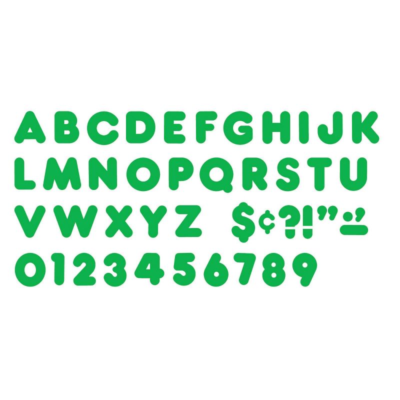 6pk 4" Casual Uppercase Ready Letters Green - TREND