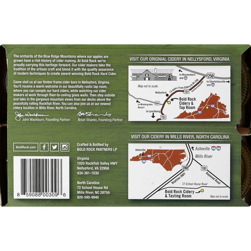 Bold Rock Hard Apple Cider - 6pk/12 fl oz Bottles